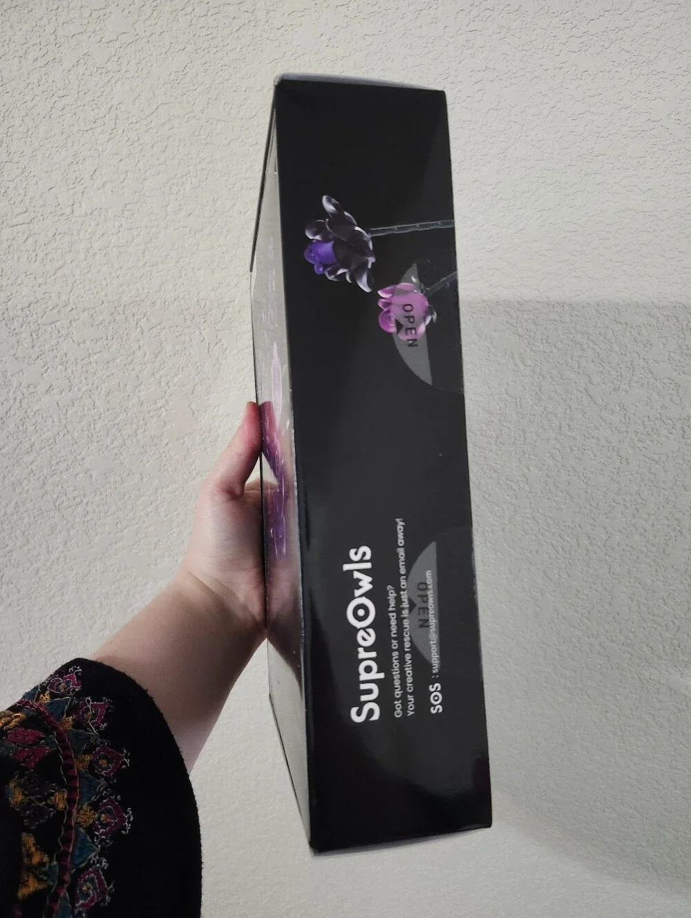 SupreOwls Purple Roses Floral Brick Puzzle Set